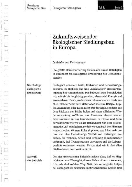 Zukunftsweisender ökologischer Siedlungsbau in Europa - Kennedy ...