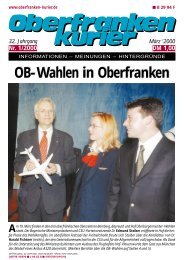 OB-Wahlen in Oberfranken