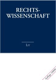 RECHTS- WISSENSCHAFT - LIT Verlag