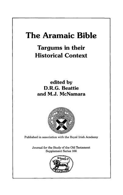 The Aramaic Bible: Targums in their Historical Context