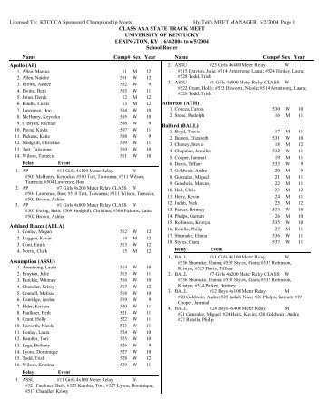 Seagate Crystal Reports - Roste - Kentucky High School Athletic ...