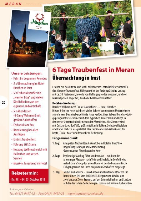 Katalog - Hanekamp Busreisen