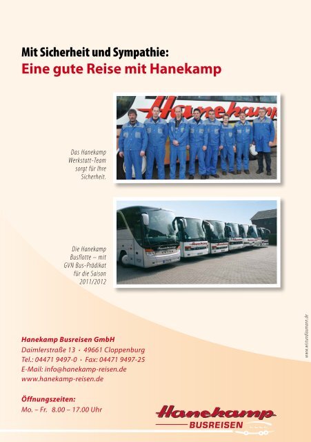 Katalog - Hanekamp Busreisen