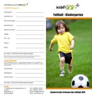 Flyer Fußball-Kindergarten - kickfixx