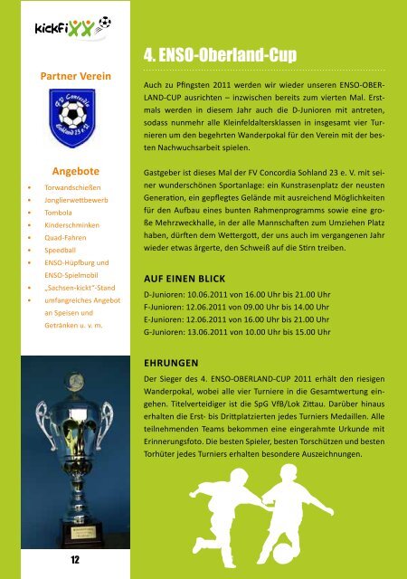 Jahresprogramm 2011 1. Ostsächsische Fußballschule e.V. - kickfixx