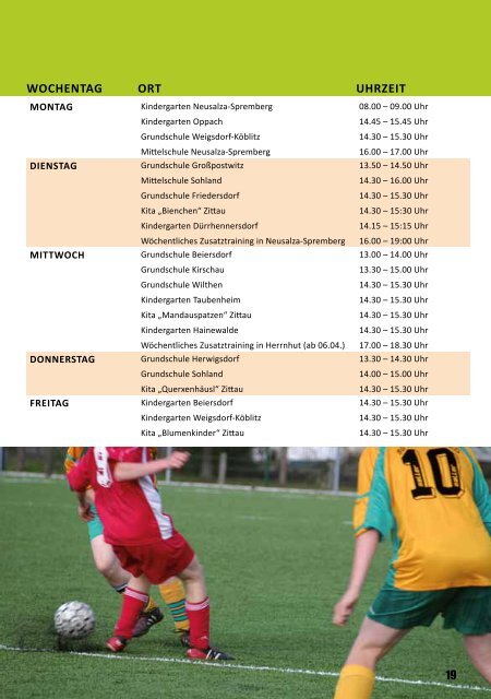 Jahresprogramm 2011 1. Ostsächsische Fußballschule e.V. - kickfixx