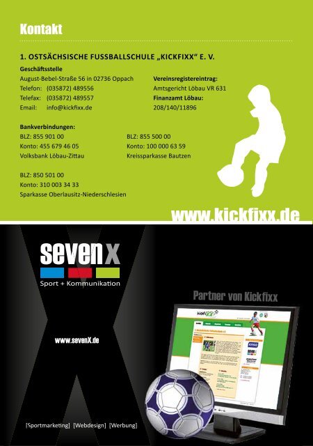 Jahresprogramm 2011 1. Ostsächsische Fußballschule e.V. - kickfixx