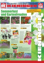 Sommerlust und Gartenfreuden - Kieninger Baumarkt