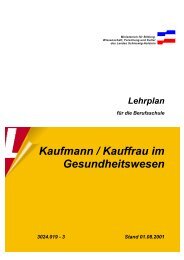 Kaufmann / Kauffrau im Gesundheitswesen - Lehrpläne