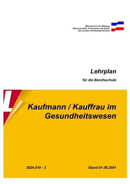 Kaufmann / Kauffrau im Gesundheitswesen - Lehrpläne