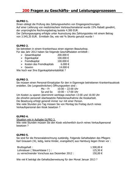 200 Fragen zu Geschäfts- und Leistungsprozessen - KigW.de