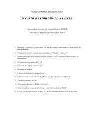 O CANTO DA COMUNIDADE NA IECLB