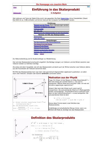 Aufgaben (PDF) - Joachim Mohr