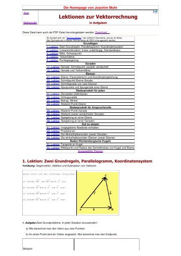 Aufgaben (PDF) - Joachim Mohr