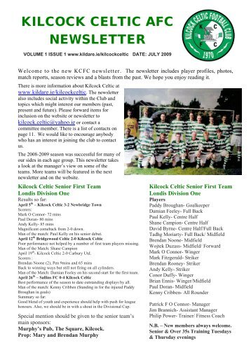 KILCOCK CELTIC AFC - Kildare.ie