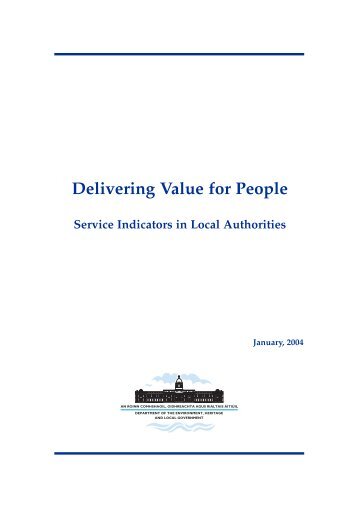 Delivering Value for People - Service Indicators in Local Authorities