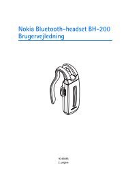 Nokia Bluetooth-headset BH-200 Brugervejledning