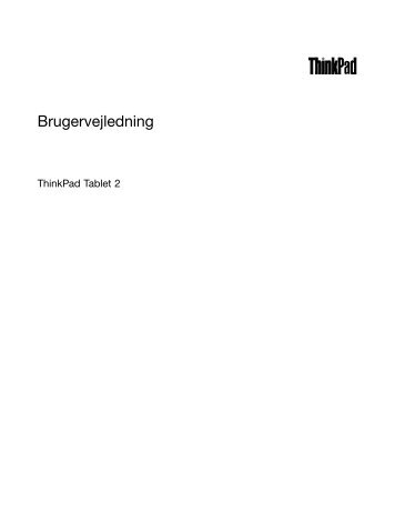 Brugervejledning - Lenovo