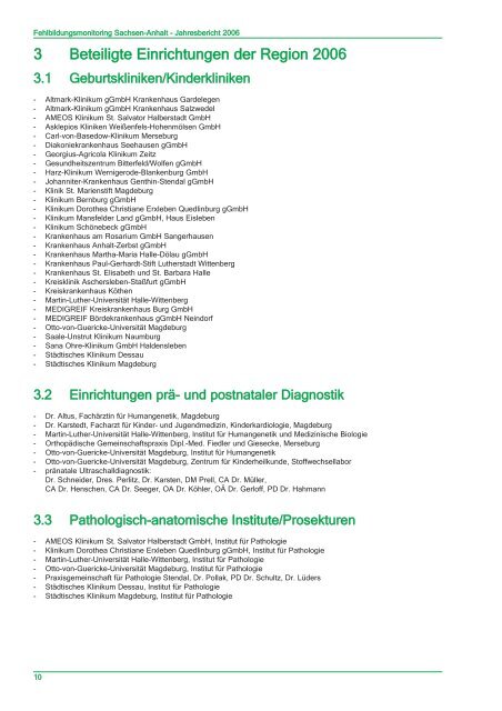 Jahresbericht 2006 - Kinder-Umwelt-Gesundheit