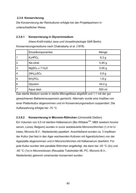 Untersuchungen zum Vorkommen und zur gesundheitlichen ...