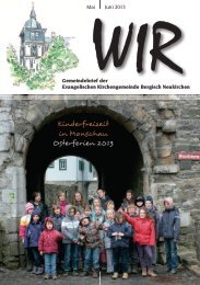 WIR Mai - Juni 2013 - Evangelische Kirchengemeinde Bergisch ...