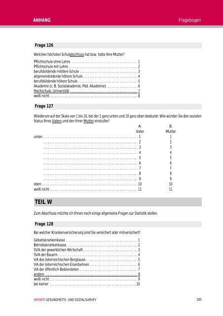 Wiener Gesundheits- und Sozialsurvey Vienna Health and Social ...