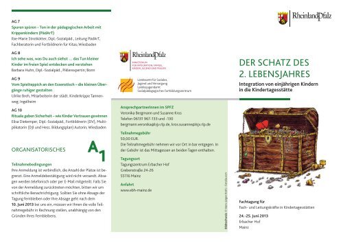 DER SCHATZ DES 2. LEBENSJAHRES - Kita-Server Rheinland-Pfalz