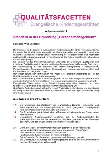 Standard in der Erprobung Personalmanagement 7_2011