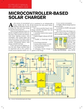 Microcontroller-Based solar charger - Kits 'n' Spares