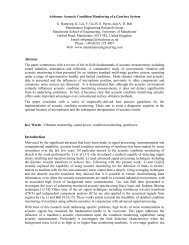 Airborne Acoustic Condition Monitoring of a Gearbox System