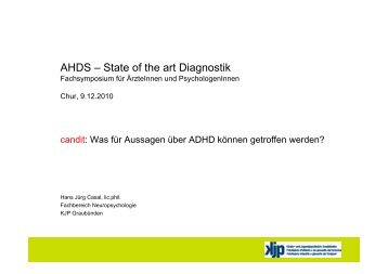 Candit. Welche Aussagen ueber ADHS koennen ... - KJP Graubünden