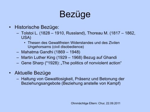 Referat von Karl Dülli, Fachpsychologe für Psychotherapie FSP