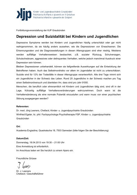 Ausschreibung - KJP Graubünden