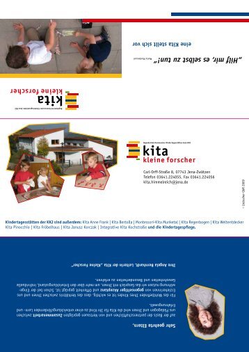 Flyer Kita "Kleine Forscher" - Kommunale Kindertagesstätten Jena ...