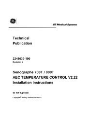 Senographe 700T / 800T AEC TEMPERATURE CONTROL - KKMed