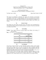 Single Event Transient and Destructive Testing of the National