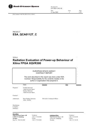 Radiation Evaluation of Power-up Behaviour of Xilinx FPGA XQVR300