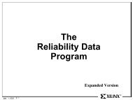 Xilinx Reliability Monitor Report - Quarter 4 CY 2001