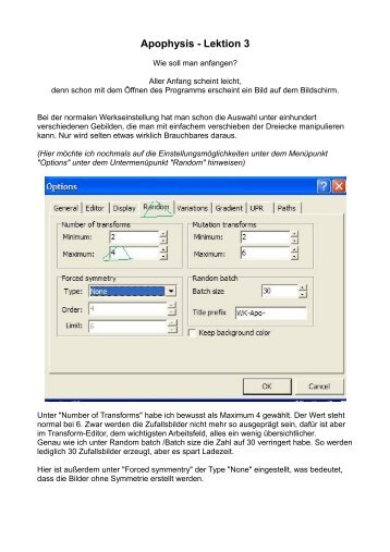 Apophysis - Lektion 3 - Klee-d-art-Seite