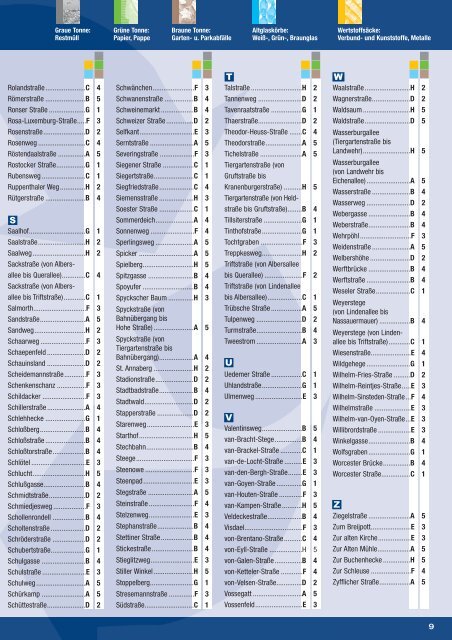 ABFALLKALENDER 2011 - in Kleve