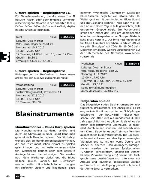 VHS_Buch 2. Halbjahr 2012-neu-36 - in Kleve