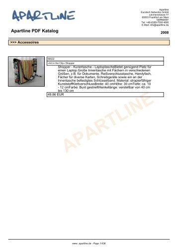 APARTLINE Apartline PDF Katalog - Eurotech Networks GMBH