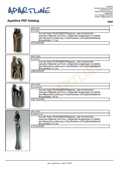 APARTLINE Apartline PDF Katalog - Eurotech Networks GMBH