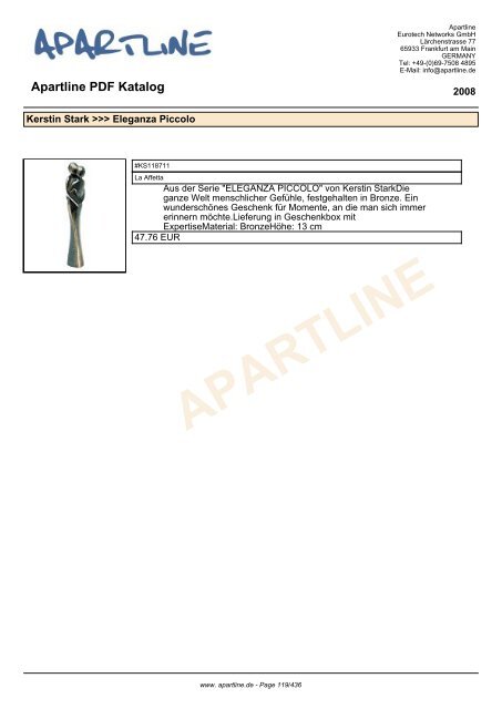 APARTLINE Apartline PDF Katalog - Eurotech Networks GMBH