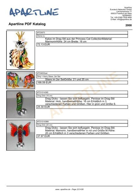 APARTLINE Apartline PDF Katalog - Eurotech Networks GMBH