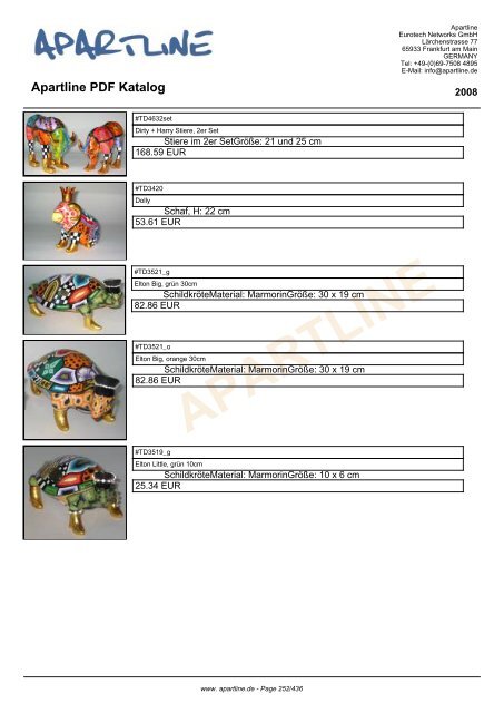 APARTLINE Apartline PDF Katalog - Eurotech Networks GMBH