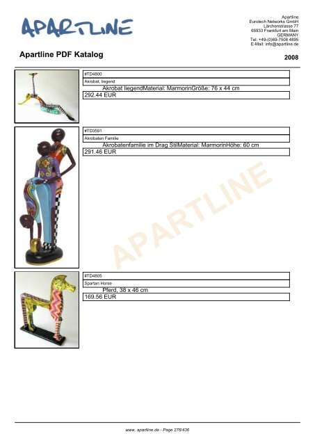 APARTLINE Apartline PDF Katalog - Eurotech Networks GMBH