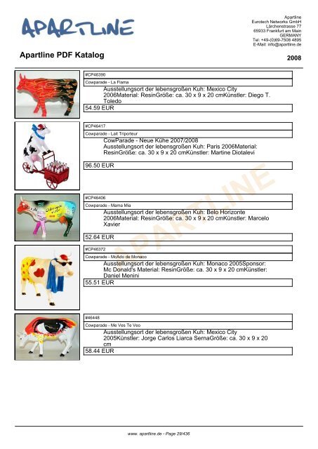 APARTLINE Apartline PDF Katalog - Eurotech Networks GMBH