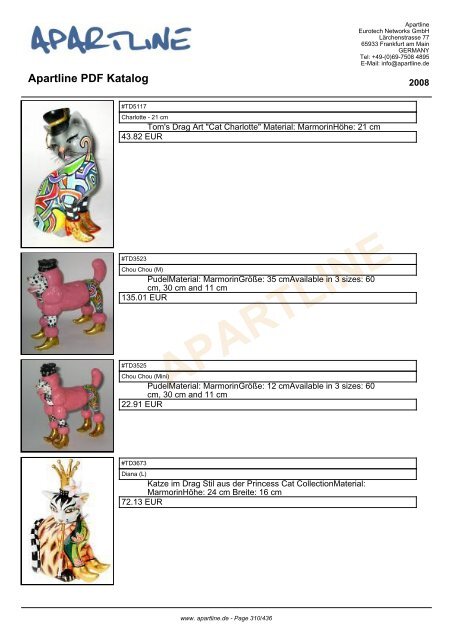 APARTLINE Apartline PDF Katalog - Eurotech Networks GMBH