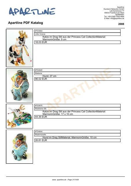 APARTLINE Apartline PDF Katalog - Eurotech Networks GMBH